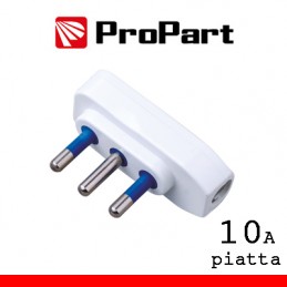 Spina 10A 2P+T piatta polybag